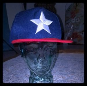 Blue and Red Baseball Cap